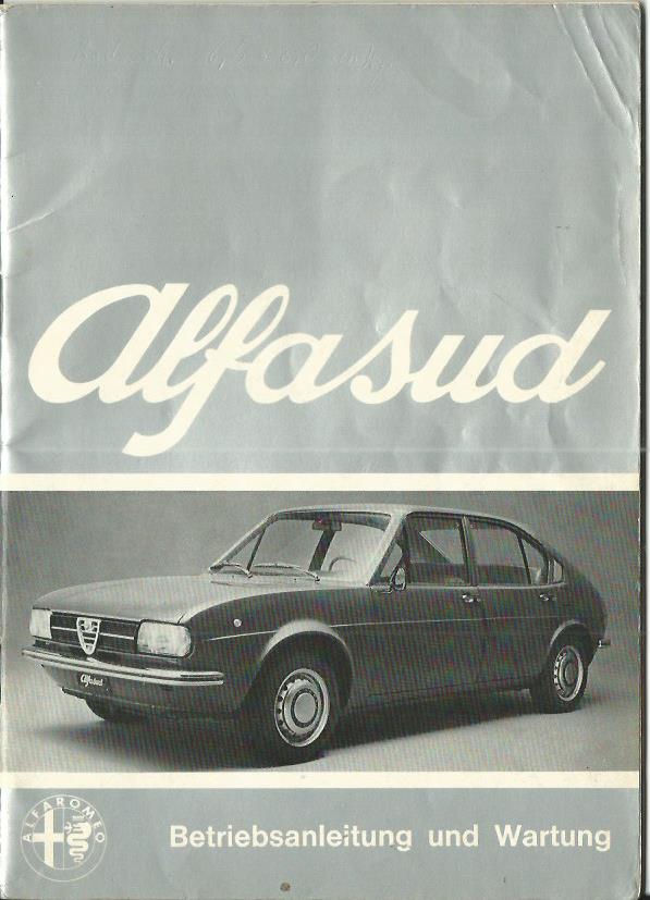 ALFA ROMEO ALFASUD ti Betriebsanleitung 1974 Bedienungsanleitung Handbuch BA